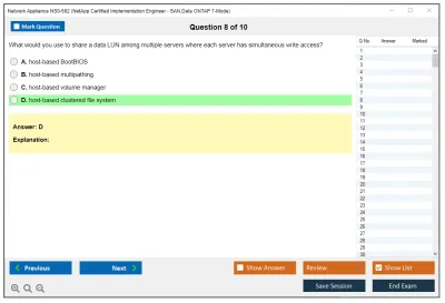 Network Appliance NS0-502 NetApp Certified Implementation Engineer – SAN Practice test exam simulator test engine exam Prep practice test questions answers Image 8