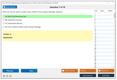 Cisco 500-450 Implementing and Supporting Cisco Unified Contact Center Enterprise (UCCEIS) Practice test exam simulator test engine exam Prep practice test questions answers Image 7