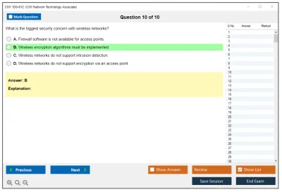 CIW 1D0-61C Network Technology Associate Practice test exam simulator test engine exam Prep practice test questions answers Image 10