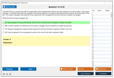 PMI PMP Project Management Professional  (2025 Version) Practice test exam simulator test engine exam Prep practice test questions answers Image 14