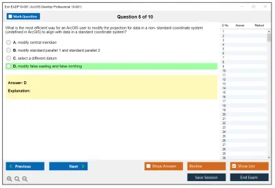 Esri EADP19-001 ArcGIS Desktop Professional 19-001 Practice test exam simulator test engine exam Prep practice test questions answers Image 6