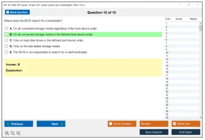 LPI 101-400 LPI Level 1 Exam 101, Junior Level Linux Certification, Part 1 of 2 Practice test exam simulator test engine exam Prep practice test questions answers Image 10