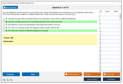 Veeam VMCE2020 Veeam Certified Engineer 2020 Practice test exam simulator test engine exam Prep practice test questions answers Image 4