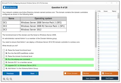 Microsoft 70-412 Configuring Advanced Windows Server 2012 R2 Services Practice test exam simulator test engine exam Prep practice test questions answers Image 9