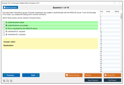 Brocade 150-130 Brocade Certified Network Engineer 2012 Practice test exam simulator test engine exam Prep practice test questions answers Image 1