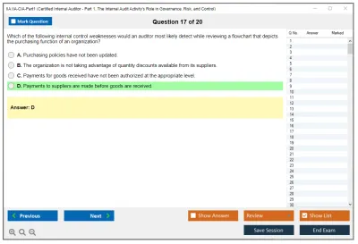 IIA IIA-CIA-Part1 Essentials of Internal Auditing Practice test exam simulator test engine exam Prep practice test questions answers Image 17