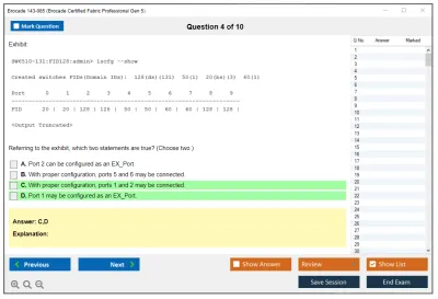 Brocade 143-085 Brocade Certified Fabric Professional Gen 5 Practice test exam simulator test engine exam Prep practice test questions answers Image 4