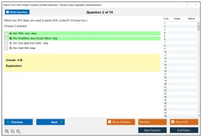 Hitachi HCE-5920 Hitachi Vantara Certified Specialist - Pentaho Data Integration Implementation Practice test exam simulator test engine exam Prep practice test questions answers Image 2