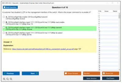EMC DES-5221 Specialist Implementation Engineer Data Center Networking Exam Practice test exam simulator test engine exam Prep practice test questions answers Image 4