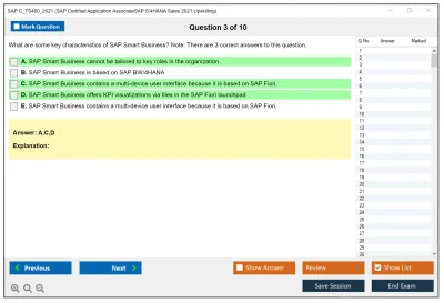 SAP C_TS460_2021 SAP Certified Associate - SAP S/4HANA Sales 2021 Upskilling Practice test exam simulator test engine exam Prep practice test questions answers Image 3