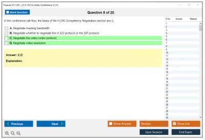 Huawei H11-851_V3.0 HCIA-Video Conference V3.0 Practice test exam simulator test engine exam Prep practice test questions answers Image 8