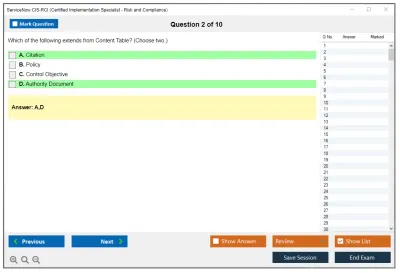 ServiceNow CIS-RCI Certified Implementation Specialist - Risk and Compliance Practice test exam simulator test engine exam Prep practice test questions answers Image 2