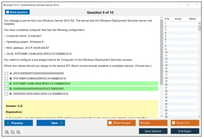 Microsoft 70-411 Administering Windows Server 2012 Practice test exam simulator test engine exam Prep practice test questions answers Image 9