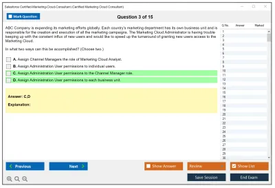 Salesforce Certified-Marketing-Cloud-Consultant Salesforce Certified Marketing Cloud Consultant Practice test exam simulator test engine exam Prep practice test questions answers Image 3
