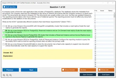Amazon AWS SAA-C03 AWS Certified Solutions Architect - Associate (SAA-C03) Practice test exam simulator test engine exam Prep practice test questions answers Image 1