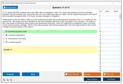 HRCI GPHR Global Professional in Human Resource Practice test exam simulator test engine exam Prep practice test questions answers Image 11