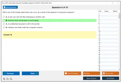 Exin ISFS Information Security Foundation (based on ISO/IEC 27002) (EX0-105) Practice test exam simulator test engine exam Prep practice test questions answers Image 6