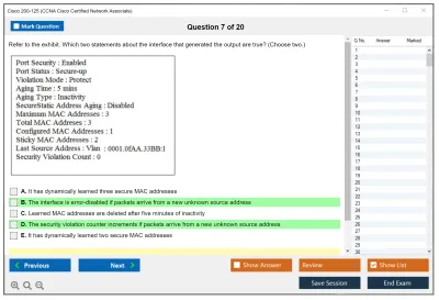 Cisco 200-125 CCNA Cisco Certified Network Associate Practice test exam simulator test engine exam Prep practice test questions answers Image 7
