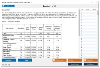 Test Prep CFA-Level-3 Chartered Financial Analyst Level 3 Practice test exam simulator test engine exam Prep practice test questions answers Image 1