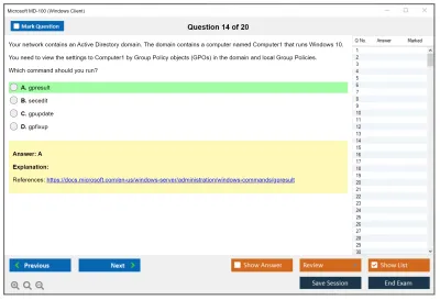 Microsoft MD-100 Windows Client Practice test exam simulator test engine exam Prep practice test questions answers Image 14