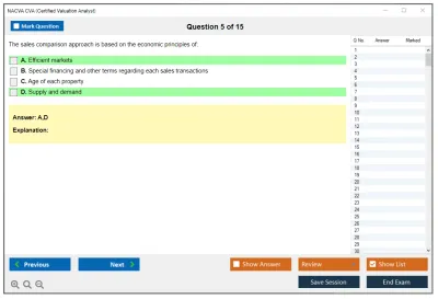 NACVA CVA Certified Valuation Analyst Practice test exam simulator test engine exam Prep practice test questions answers Image 5