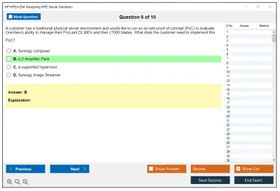HP HPE0-S54 Designing HPE Server Solutions Practice test exam simulator test engine exam Prep practice test questions answers Image 6