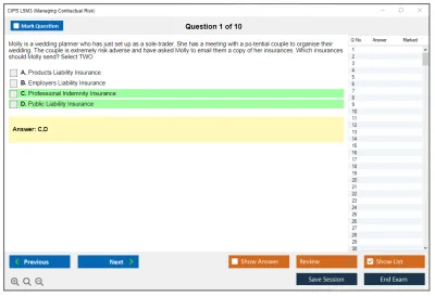 CIPS L5M3 Managing Contractual Risk Practice test exam simulator test engine exam Prep practice test questions answers Image 1