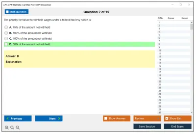 APA CPP-Remote Certified Payroll Professional Practice test exam simulator test engine exam Prep practice test questions answers Image 2