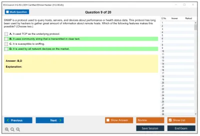 ECCouncil 312-50 Certified Ethical Hacker Exam Practice test exam simulator test engine exam Prep practice test questions answers Image 9