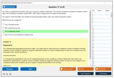 Microsoft AZ-400 Microsoft Azure DevOps Solutions Practice test exam simulator test engine exam Prep practice test questions answers Image 17