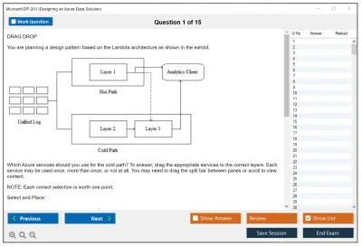 Microsoft DP-201 Designing an Azure Data Solution Practice test exam simulator test engine exam Prep practice test questions answers Image 1