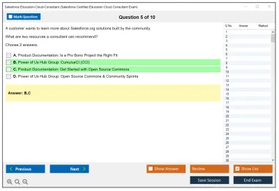 Salesforce Education-Cloud-Consultant Salesforce Certified Education Cloud Consultant Practice test exam simulator test engine exam Prep practice test questions answers Image 5