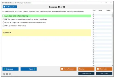SDI SD0-302 Service Desk Manager Qualification Practice test exam simulator test engine exam Prep practice test questions answers Image 11