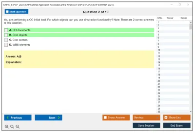 SAP C_S4FCF_2021 SAP Certified Application AssociateCentral Finance in SAP S/4HANA (SAP S/4HANA 2021) Practice test exam simulator test engine exam Prep practice test questions answers Image 2