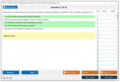 SAP C_C4H320_02 SAP Certified Application Associate - SAP Commerce Cloud Business User Practice test exam simulator test engine exam Prep practice test questions answers Image 3