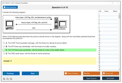 CIW 1D0-571 CIW v5 Security Essentials Practice test exam simulator test engine exam Prep practice test questions answers Image 6