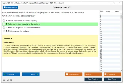 Nutanix NCP-MCI-6.5 Nutanix Certified Professional - Multicloud Infrastructure (NCP-MCI) v6.5 exam Practice test exam simulator test engine exam Prep practice test questions answers Image 10