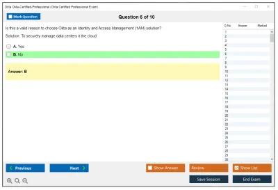 Okta Okta-Certified-Professional Okta Certified Professional Exam Practice test exam simulator test engine exam Prep practice test questions answers Image 6