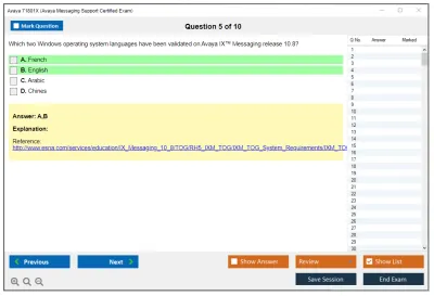 Avaya 71801X Avaya Messaging Support Certified Exam Practice test exam simulator test engine exam Prep practice test questions answers Image 5