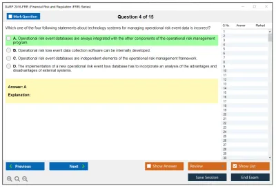 GARP 2016-FRR Financial Risk and Regulation (FRR) Series Practice test exam simulator test engine exam Prep practice test questions answers Image 4