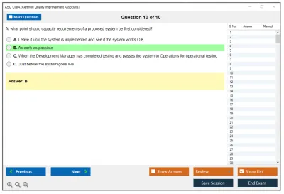 ASQ CQIA Certified Quality Improvement Associate Practice test exam simulator test engine exam Prep practice test questions answers Image 10