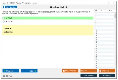 Huawei H19-368 HCS-Pre-sales IP-Transmission &amp; Access Practice test exam simulator test engine exam Prep practice test questions answers Image 15
