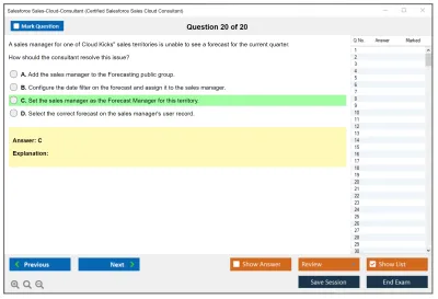 Salesforce Sales-Cloud-Consultant Salesforce Certified Sales Cloud Consultant Practice test exam simulator test engine exam Prep practice test questions answers Image 20