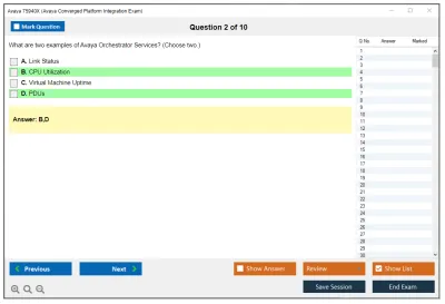 Avaya 75940X Avaya Converged Platform Integration Exam Practice test exam simulator test engine exam Prep practice test questions answers Image 2