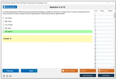 Cloud Security Alliance CCSK Certificate of Cloud Security Knowledge (v5.0) Practice test exam simulator test engine exam Prep practice test questions answers Image 3