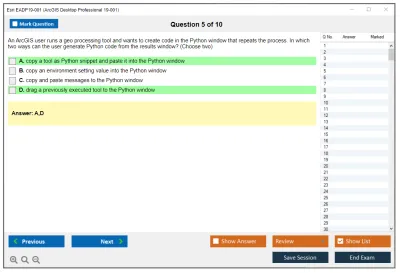 Esri EADP19-001 ArcGIS Desktop Professional 19-001 Practice test exam simulator test engine exam Prep practice test questions answers Image 5
