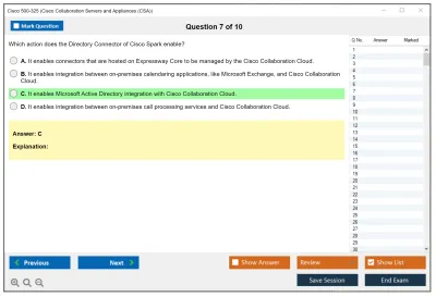 Cisco 500-325 Cisco Collaboration Servers and Appliances (CSA) Practice test exam simulator test engine exam Prep practice test questions answers Image 7