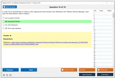 VMware 2V0-51.19 VMware Professional Horizon 7.7 Exam 2019 Practice test exam simulator test engine exam Prep practice test questions answers Image 10