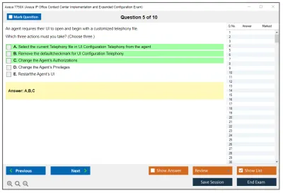 Avaya 7750X Avaya IP Office Contact Center Implementation and Expanded Configuration Exam Practice test exam simulator test engine exam Prep practice test questions answers Image 5