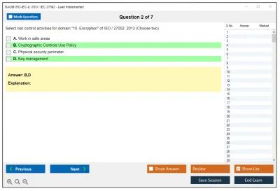 GAQM ISO-IEC-LI ISO / IEC 27002 - Lead Implementer Practice test exam simulator test engine exam Prep practice test questions answers Image 2